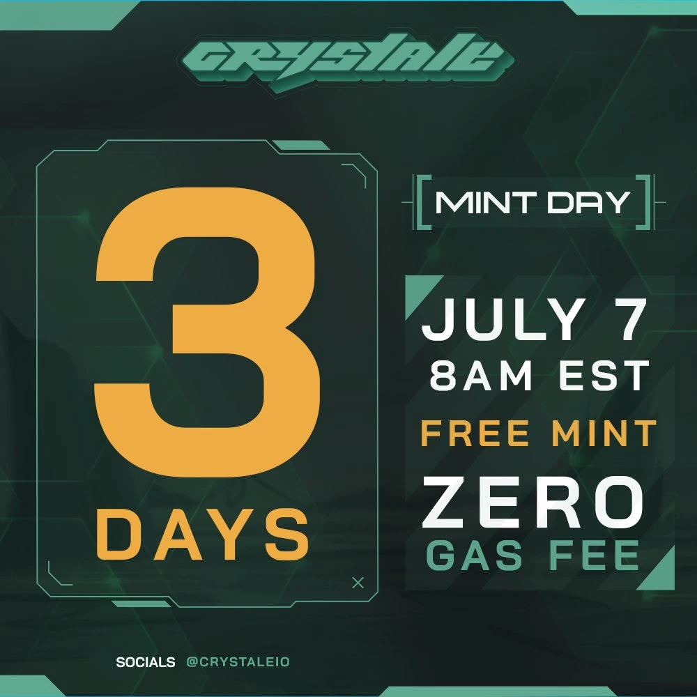 Crystale Mint Day countdown graphic
