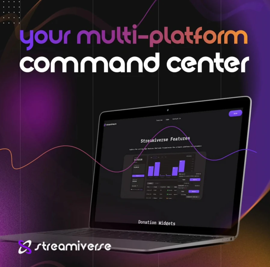 Streamiverse multi-platform command center social graphic